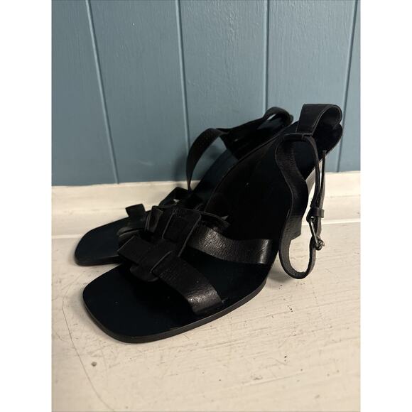 BCBG Maxazria wedge heel open toe ankle strap strappy Sz 8 Narrow BCBGMaxAzaria - Picture 2 of 8